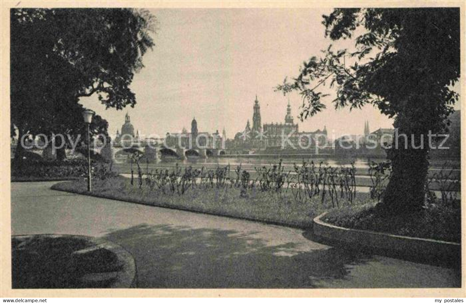 72828271 Dresden Uferpromenade An Der Elbe Blick Zum Zwinger Dresden Elbe - Dresden