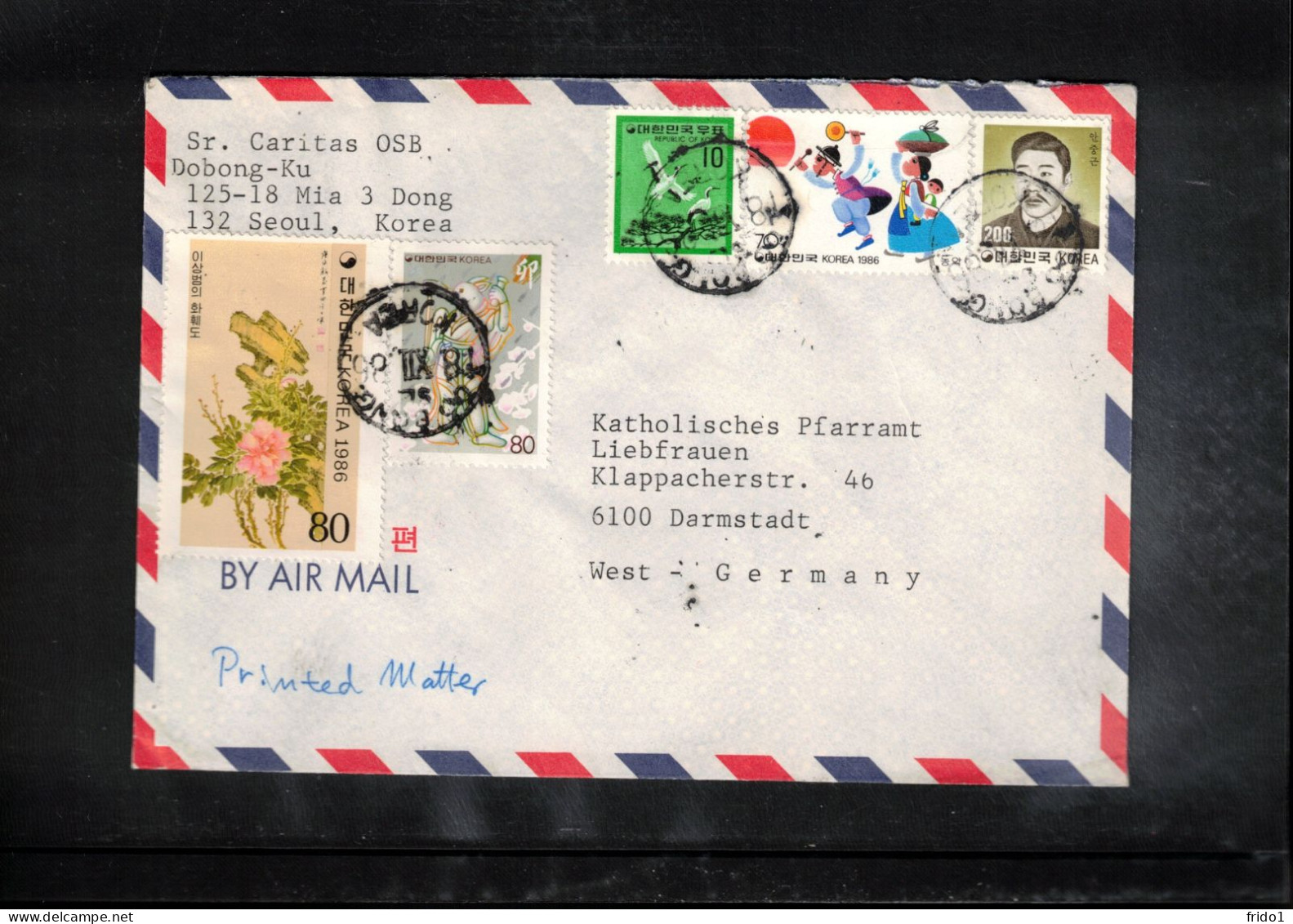South Korea 1986 Interesting Airmail Letter - Korea (Süd-)