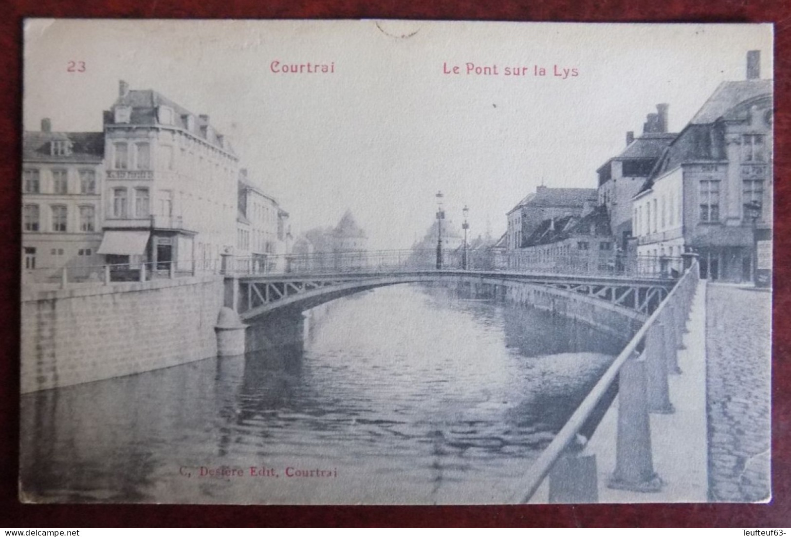 Cpa Courtrai ; Le Pont Sur La Lys - Kortrijk