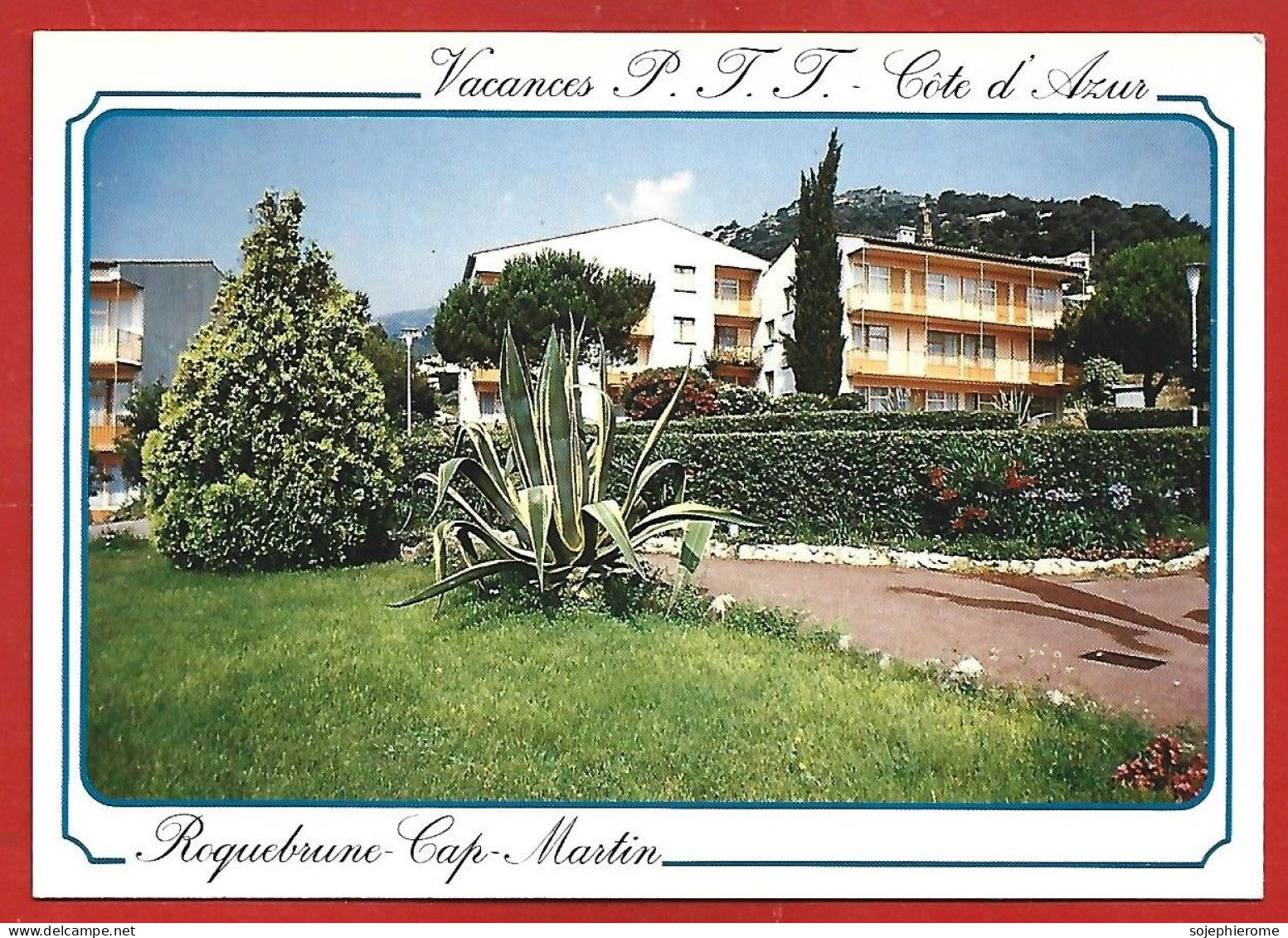 Roquebrune-Cap-Martin (06) Vacances P.T.T. Côte D'Azur Avenue Bellevue 2scans - Roquebrune-Cap-Martin