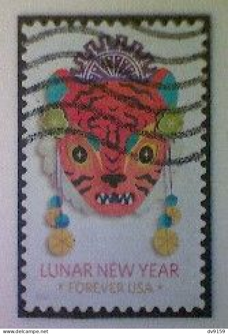 United States, Scott #5662, Used(o), 2022, Year Of The Tiger (58¢), Multicolored - Oblitérés