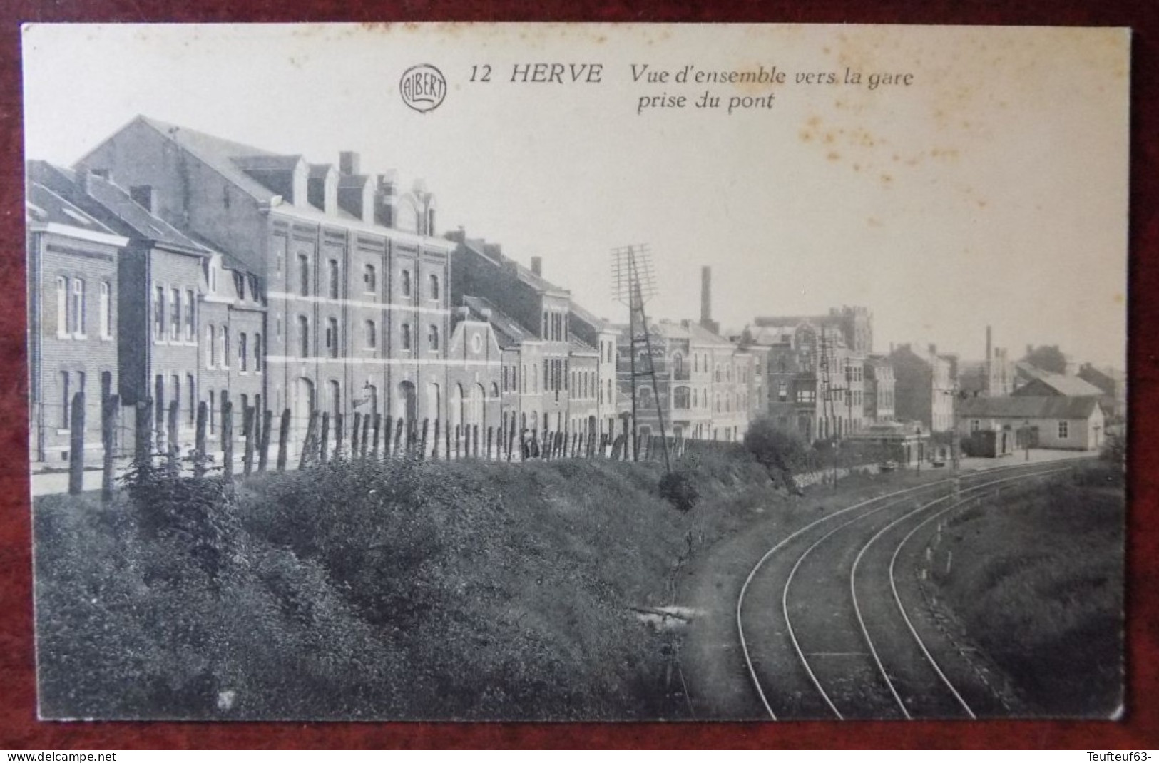 Cpa Herve ; Vue D'ensemble Vers La Gare Prise Du Pont - Herve