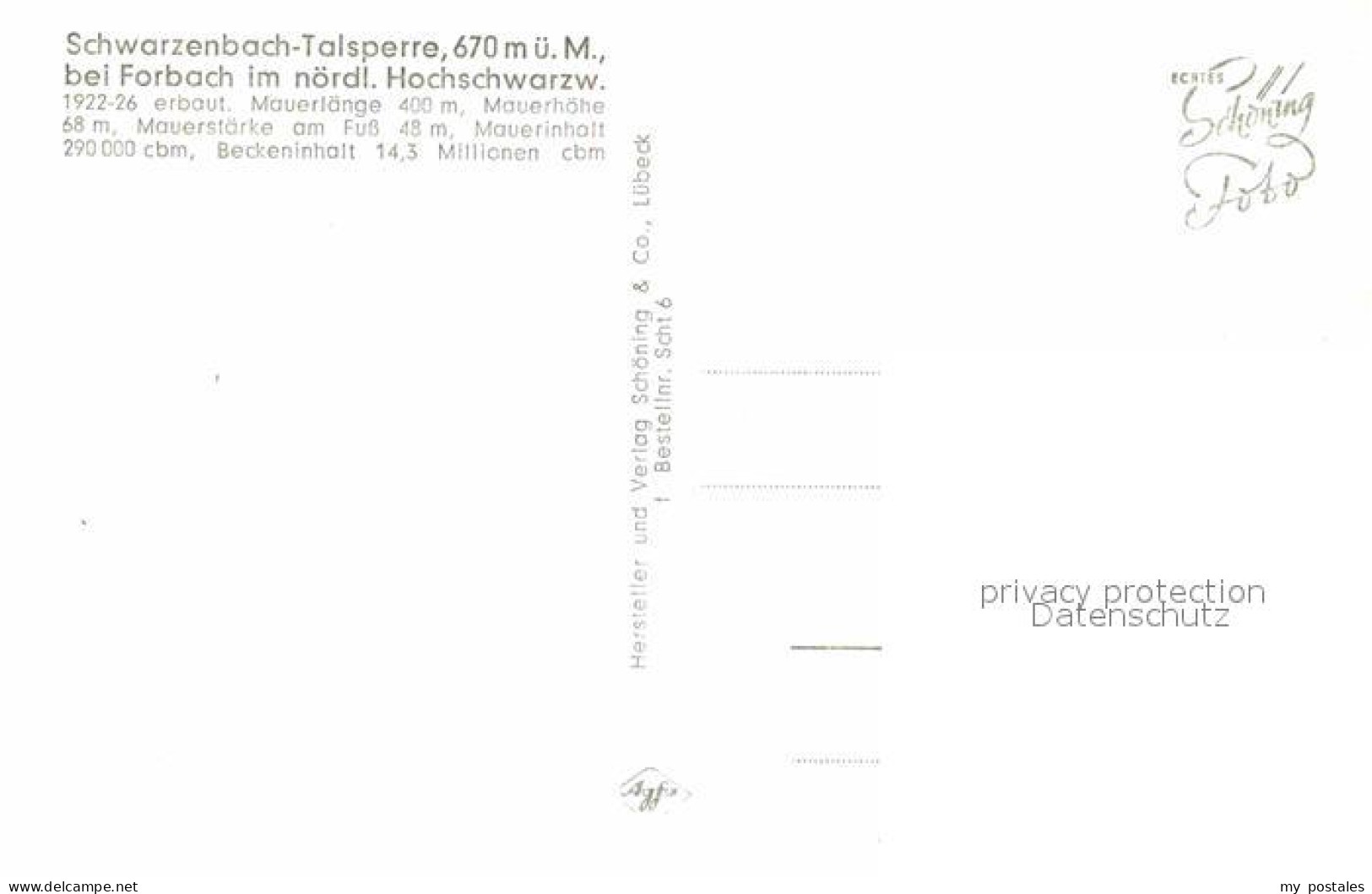 72827463 Forbach Baden Fliegeraufnahme Schwarzenbach-Talsperre  Forbach - Other & Unclassified