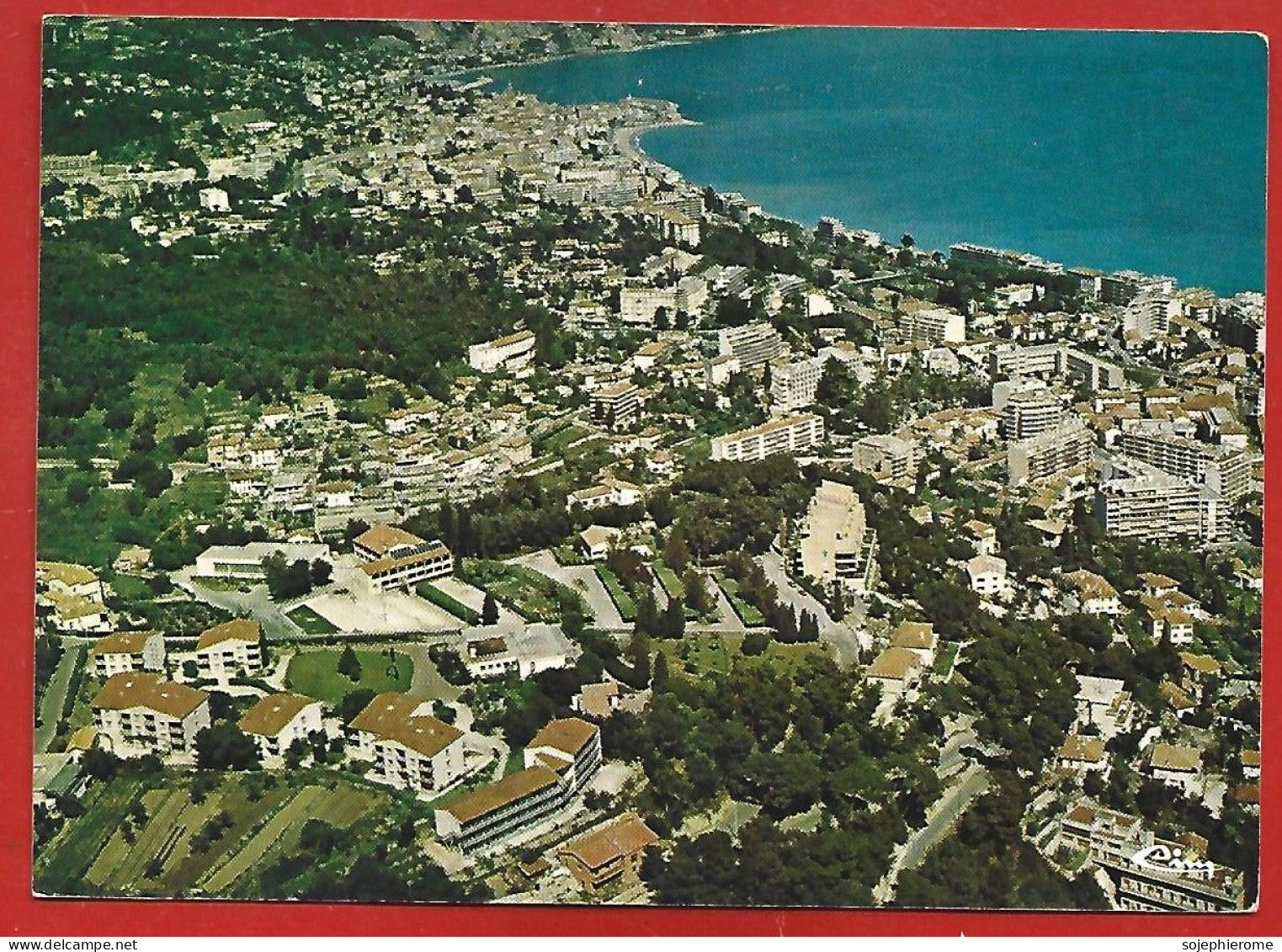 Roquebrune-Cap-Martin (06) Vacances P.T.T. Côte D'Azur Avenue Bellevue Vue Aérienne 2scans - Roquebrune-Cap-Martin