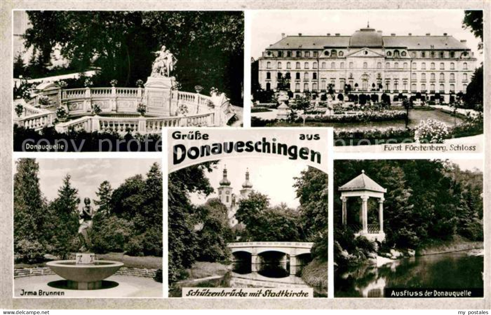 72827397 Donaueschingen Donauquelle Schloss Fuerstenberg Schuetzenbruecke Irma-B - Donaueschingen