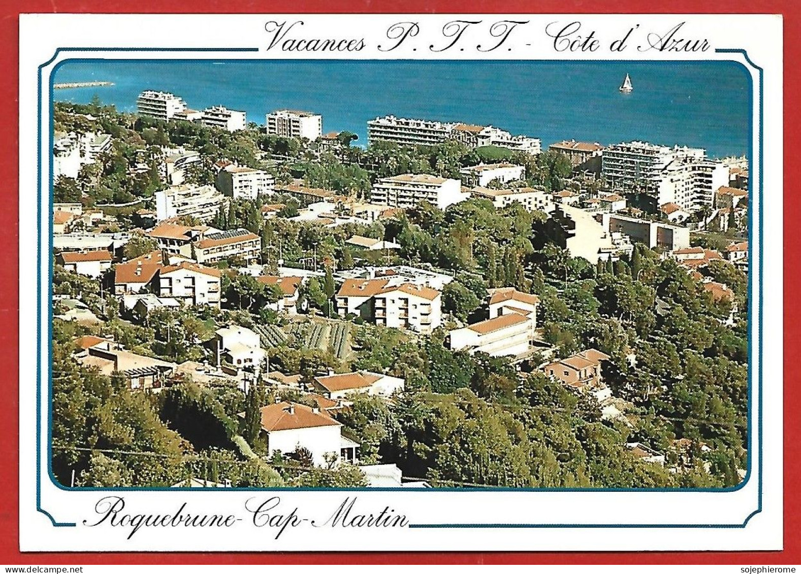 Roquebrune-Cap-Martin (06) Vacances P.T.T. Côte D'Azur Avenue Bellevue 2scans - Roquebrune-Cap-Martin