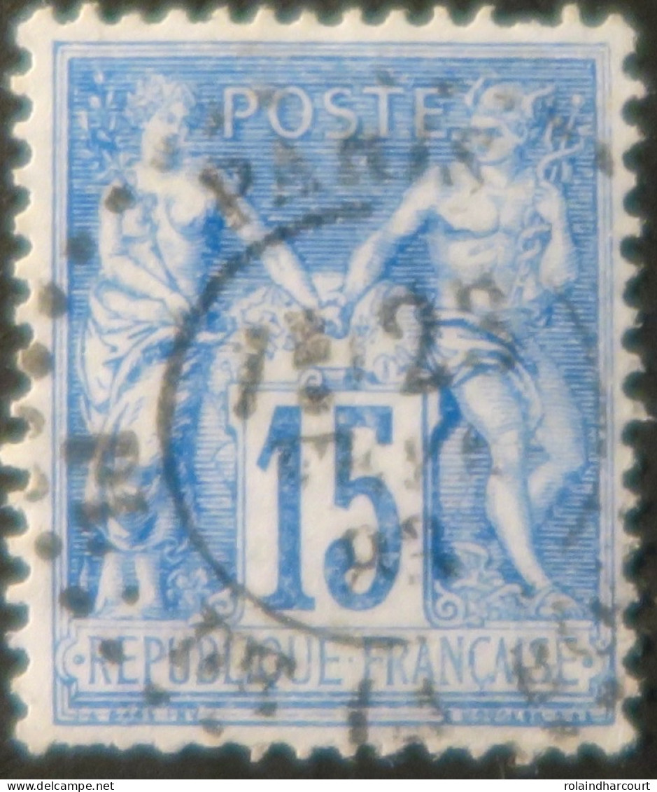 R1311/3160 - FRANCE - SAGE TYPE II N°90 >>> Cachet SPECIAL Perlé (Cachet D'ESSAI) De PARIS PLACE DE LA BOURSE - 1876-1898 Sage (Type II)
