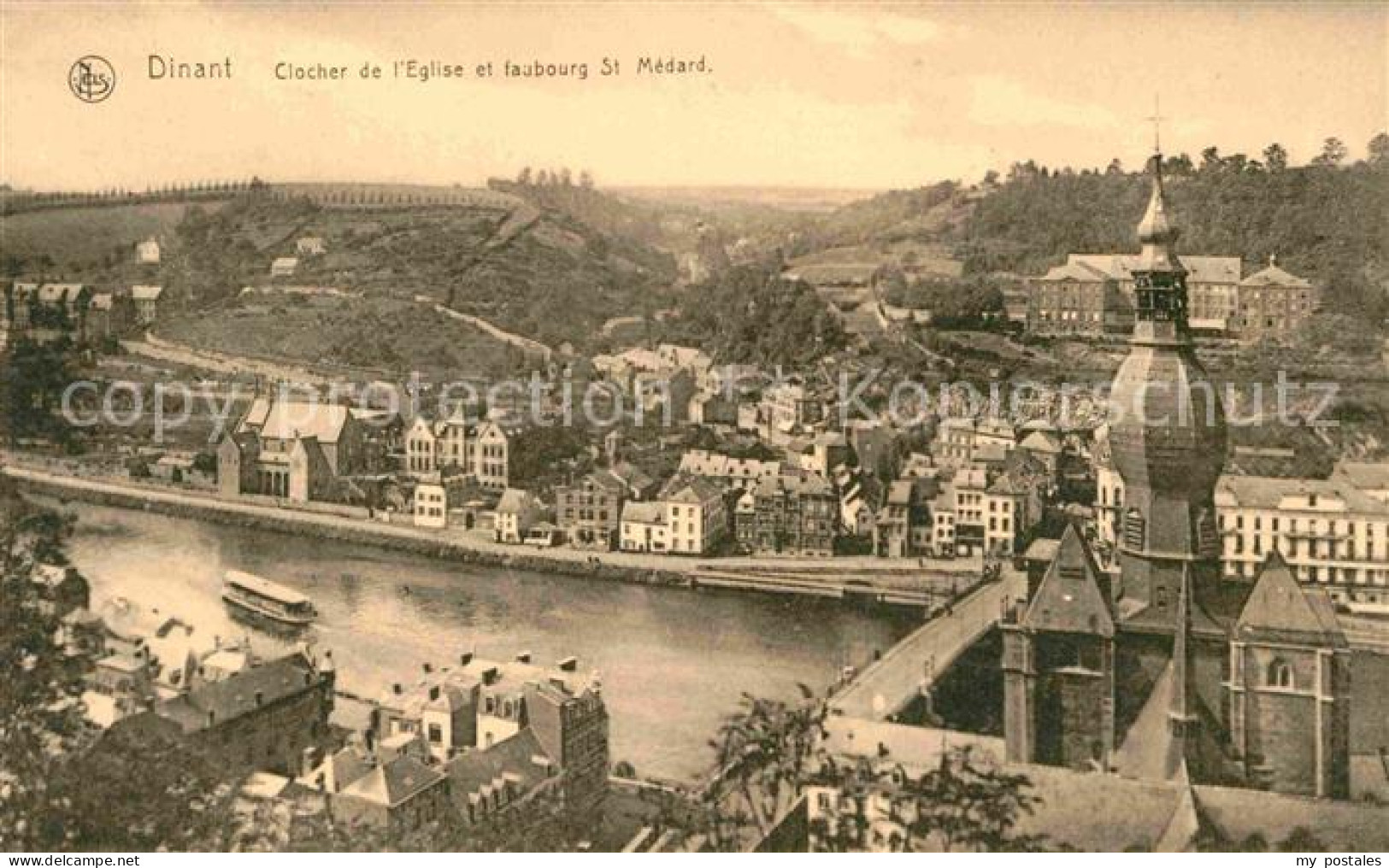 72827254 Dinant Sur Meuse Clocher De L Eglise Et Faubourg St. Medard Dinant - Dinant