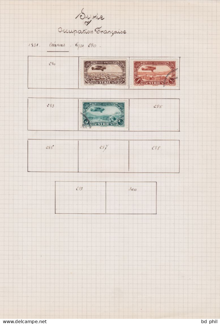 Lot 37 Timbres Syrie 1923 1926 1930 1931 1935 1937 1938 Neuf Et Oblitéré Avec Charnière - Altri & Non Classificati