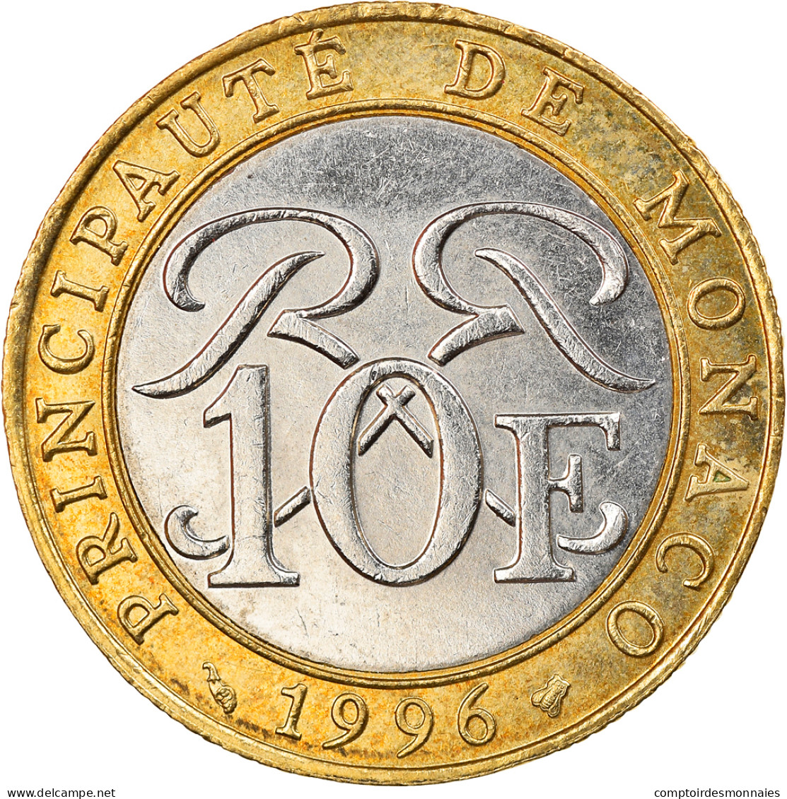 Monnaie, Monaco, Rainier III, 10 Francs, 1996, SUP, Bi-Metallic, Gadoury:MC 160 - 1960-2001 Francos Nuevos