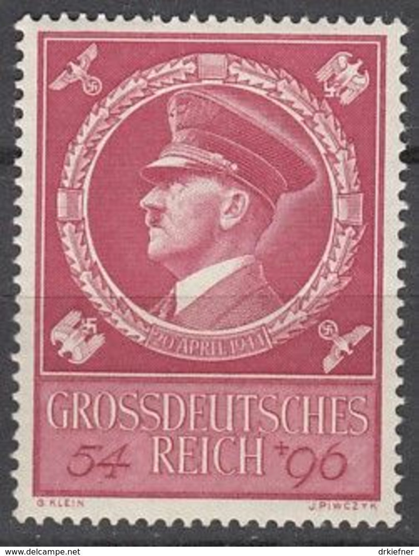 DR  887, Postfrisch **, 55. Geburtstag AHs, 1944 - Neufs