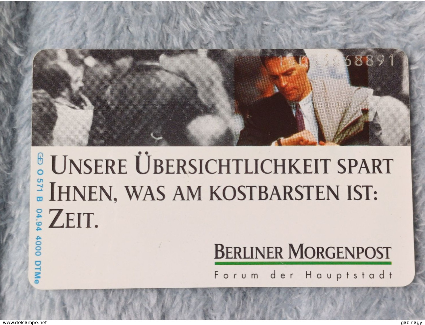 GERMANY-1176 - O 0571B - Berliner Morgenpost 2 - Menschen - 4.000ex. - O-Series : Séries Client