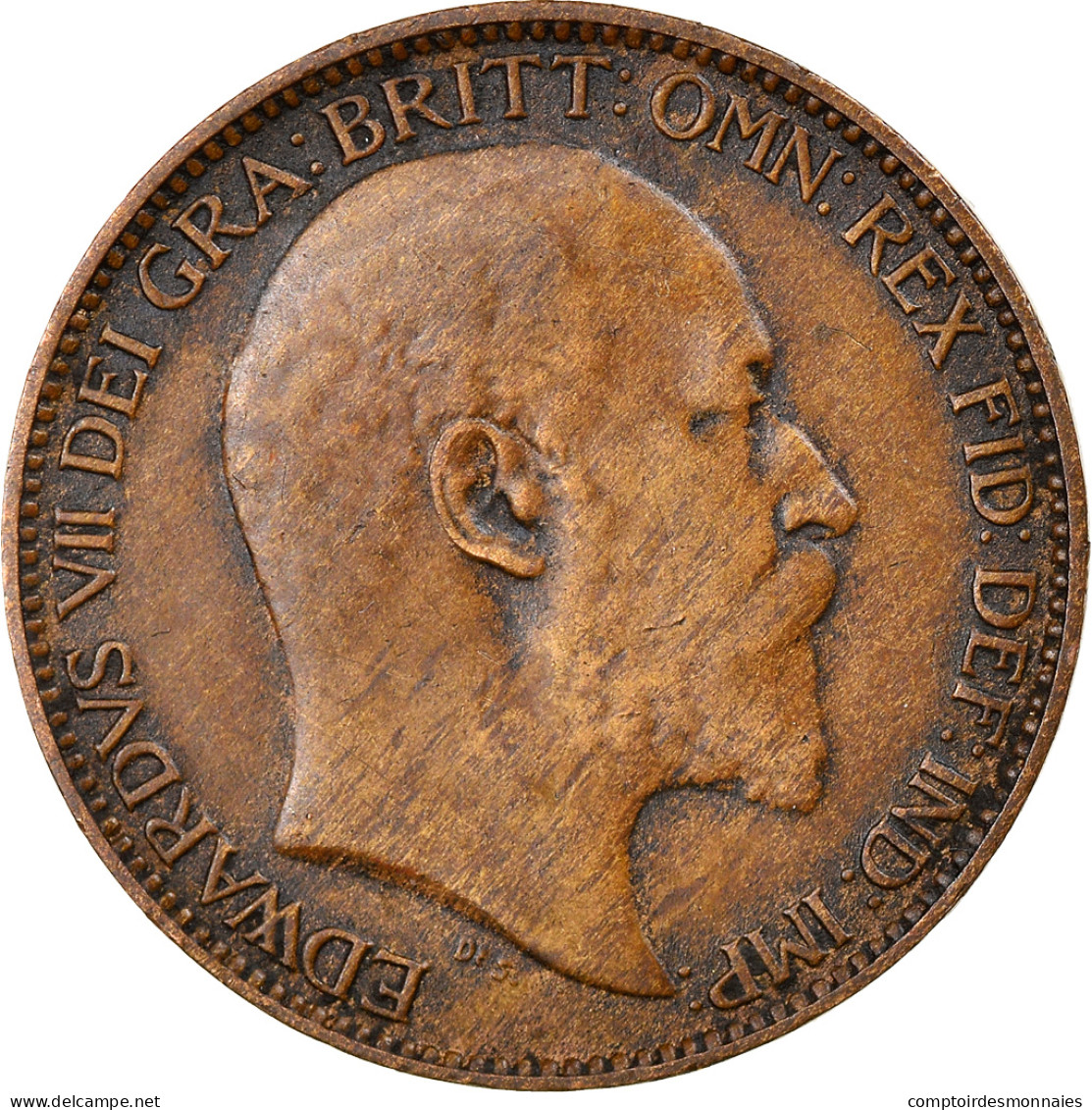 Monnaie, Grande-Bretagne, Edward VII, Farthing, 1909, TTB, Bronze, KM:792 - B. 1 Farthing