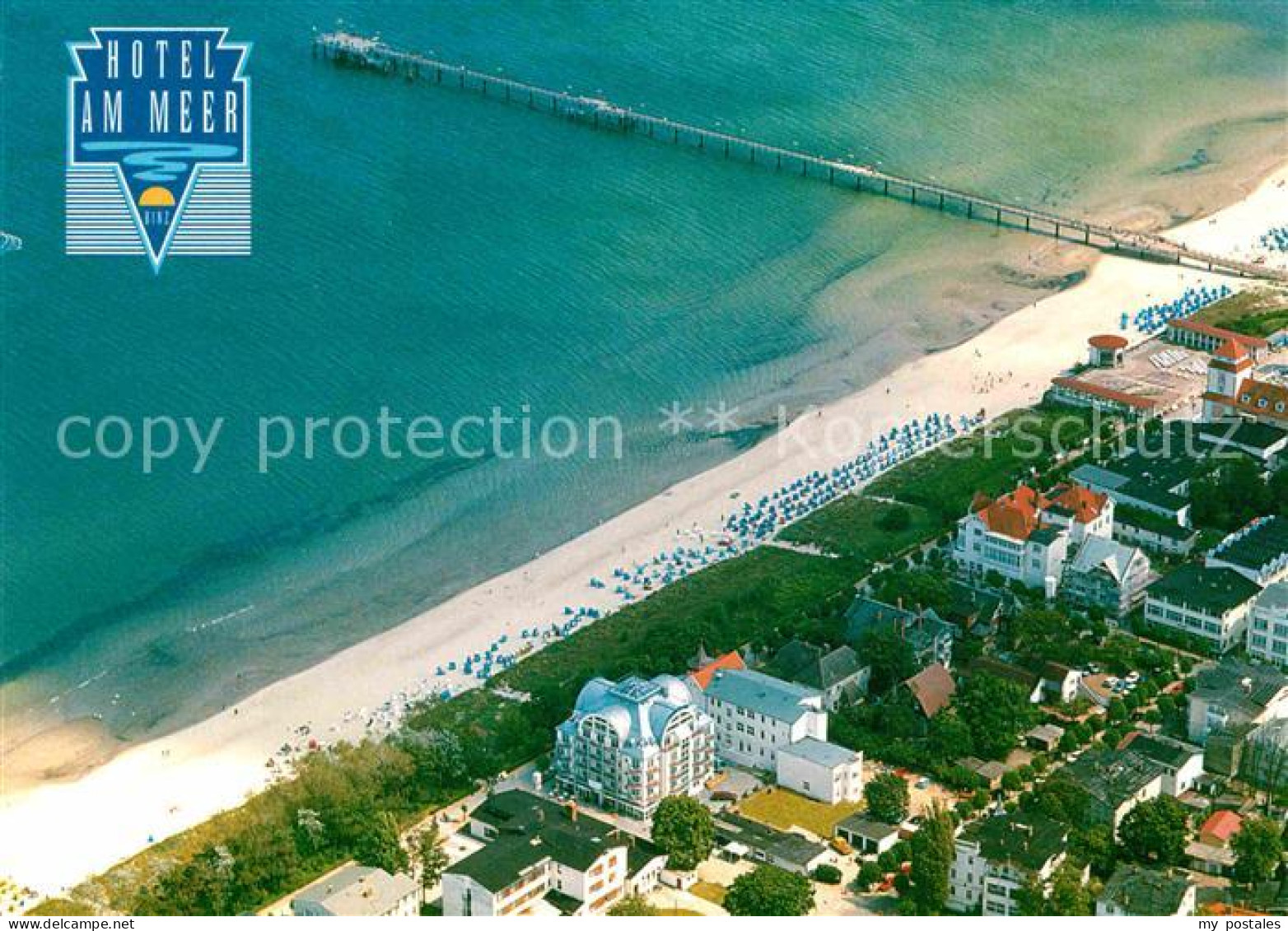 72827038 Binz Ruegen Hotel Am Meer Strand Seebruecke Fliegeraufnahme Binz - Altri & Non Classificati