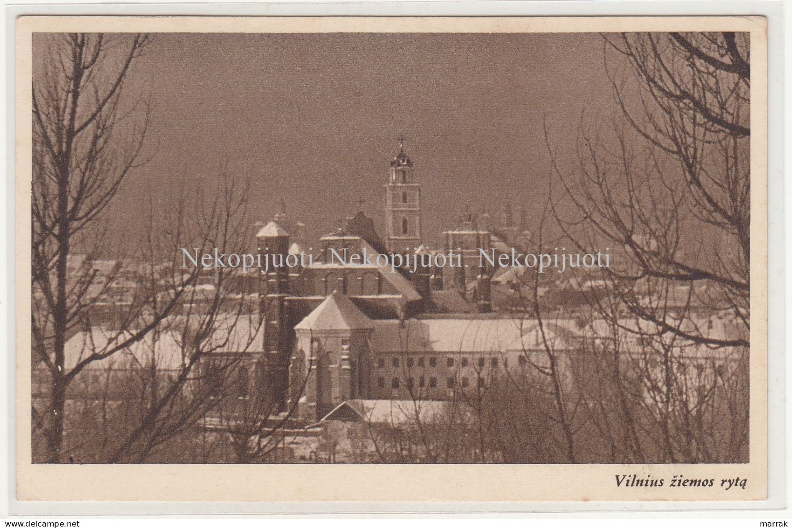 Vilnius, Bendras Vaizdas žiemą, Apie 1940 M. Atvirukas - Litauen