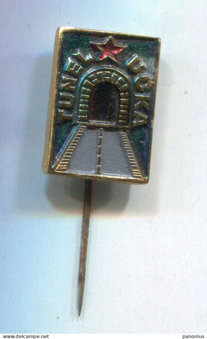 Tunel Učka Istra Istria - Blazon, Coat Of Arms, Vintage Pin Badge  Abzeichen - Ciudades