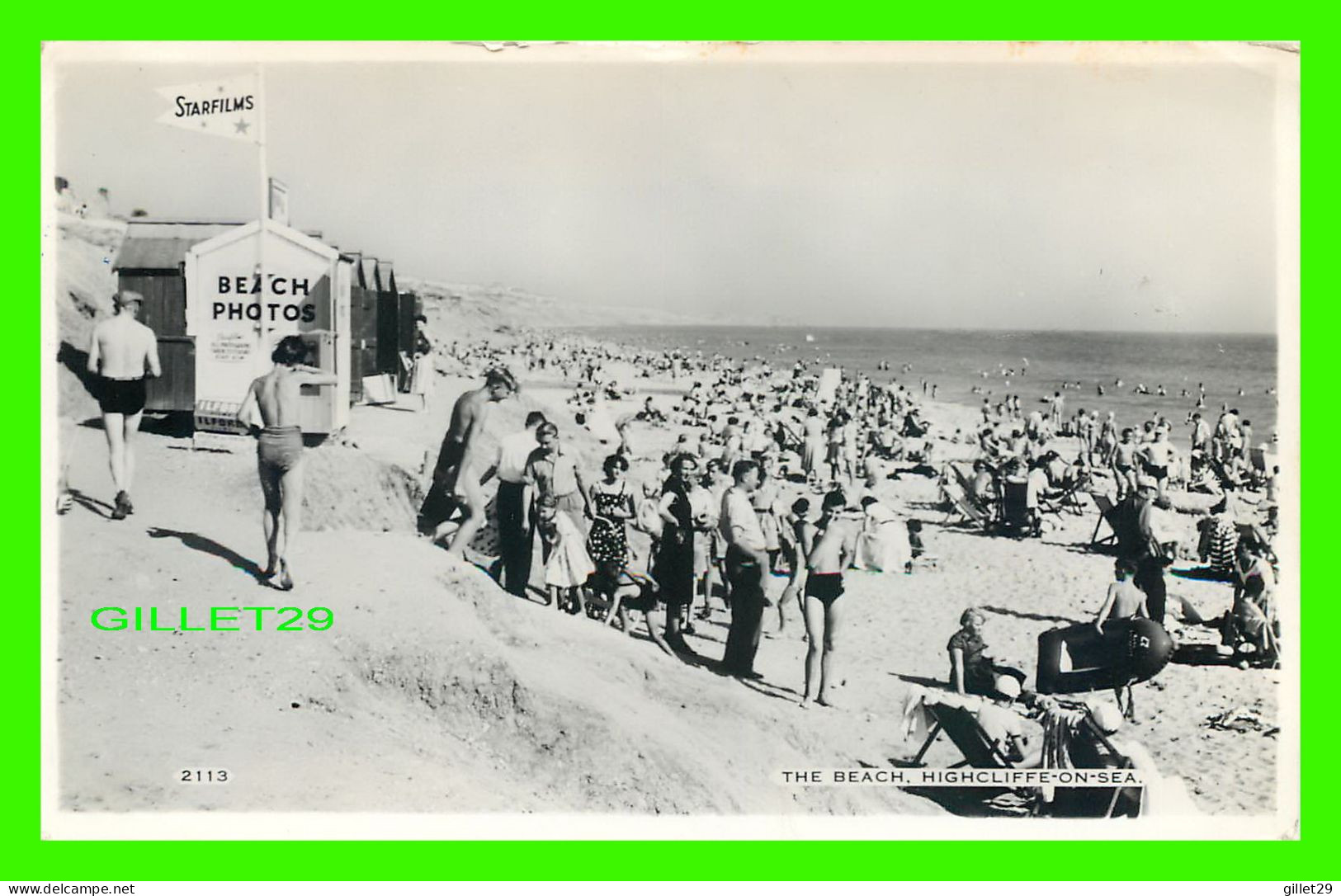 HIGHCLIFFE-ON-SEA, DORSET, UK - THE BEACH, WELL ANIMATED - TRAVEL IN 1957 - DEARDEN & WADE - - Dover