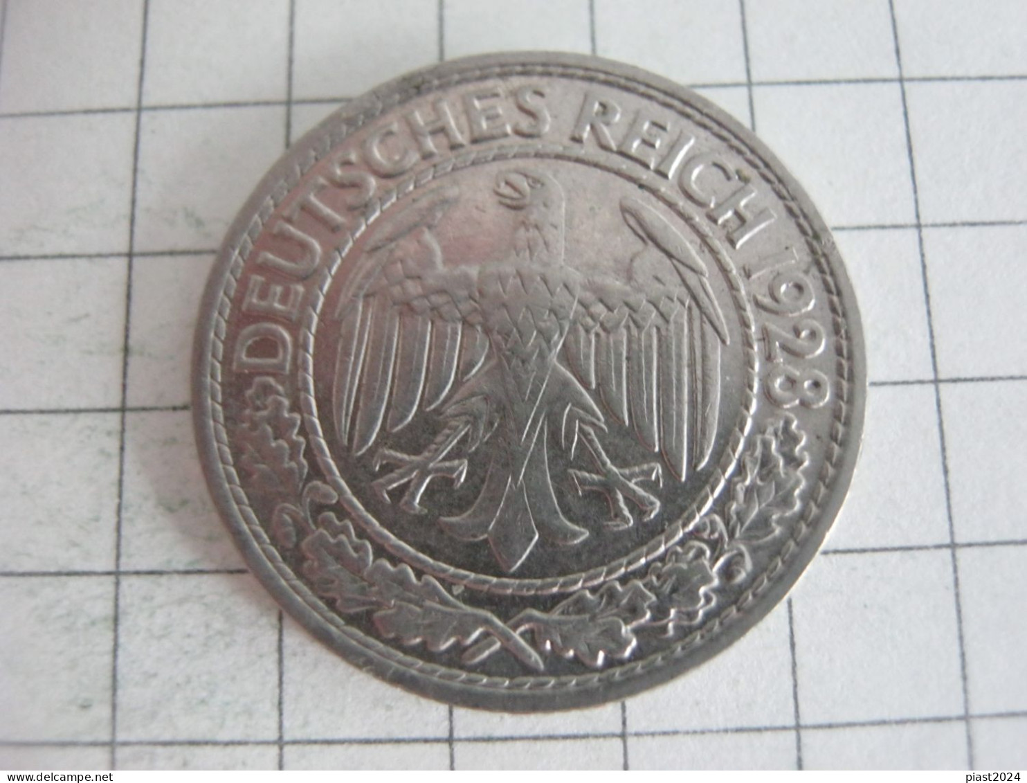 Germany 50 Reichspfennig 1928 A - 50 Rentenpfennig & 50 Reichspfennig