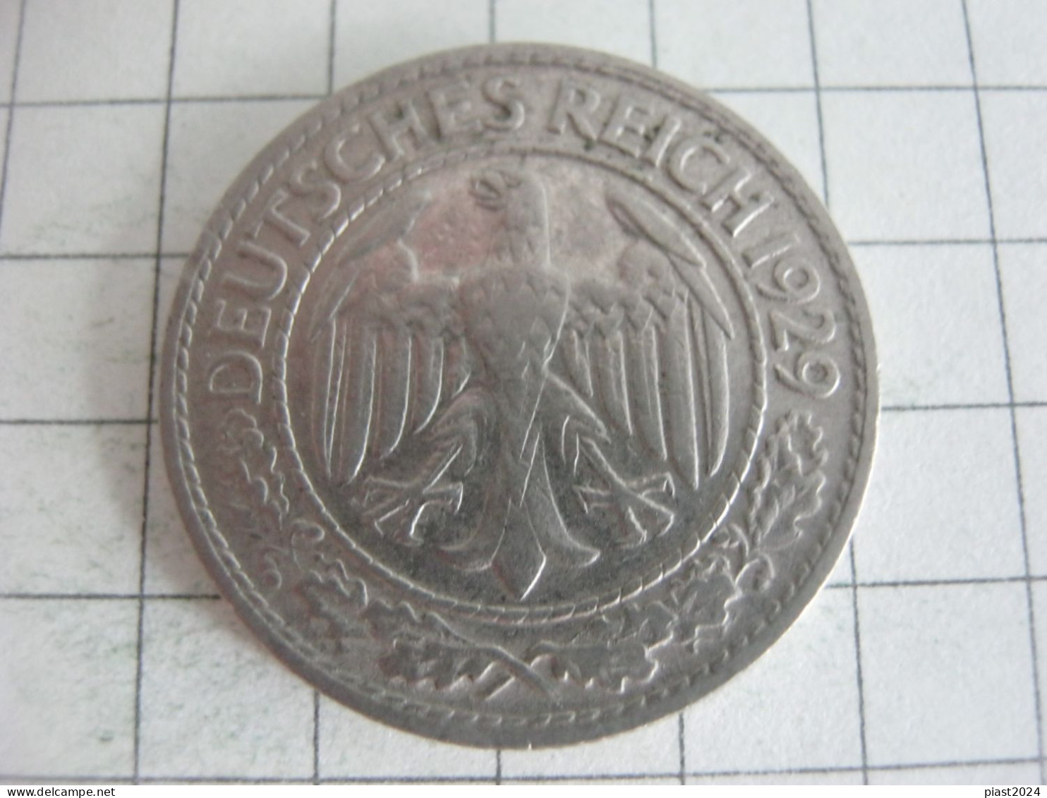 Germany 50 Reichspfennig 1929 D - 50 Rentenpfennig & 50 Reichspfennig