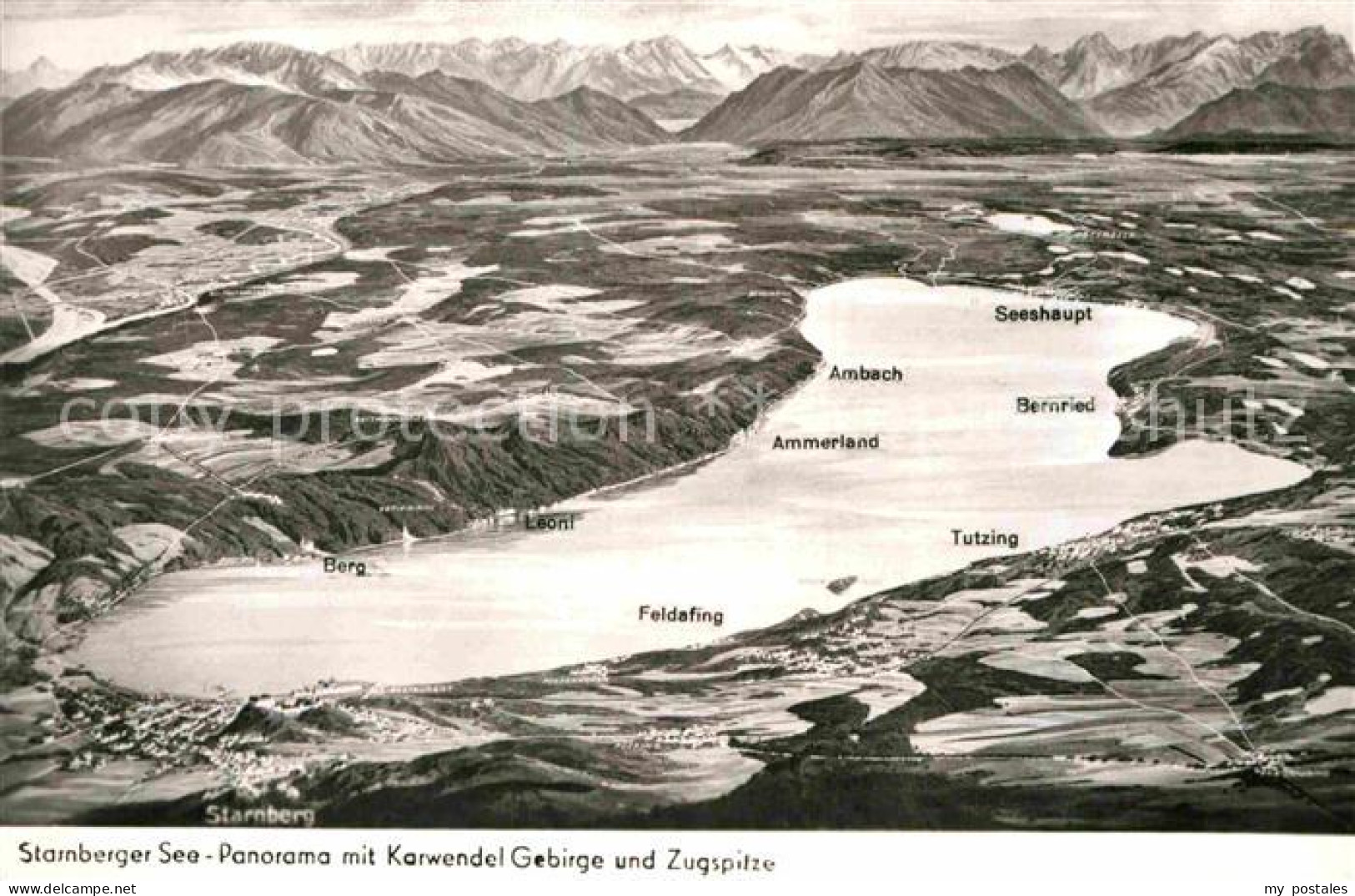 72826638 Starnberg Panorama Mit Karwendel Und Zugspitze Starnberg - Starnberg