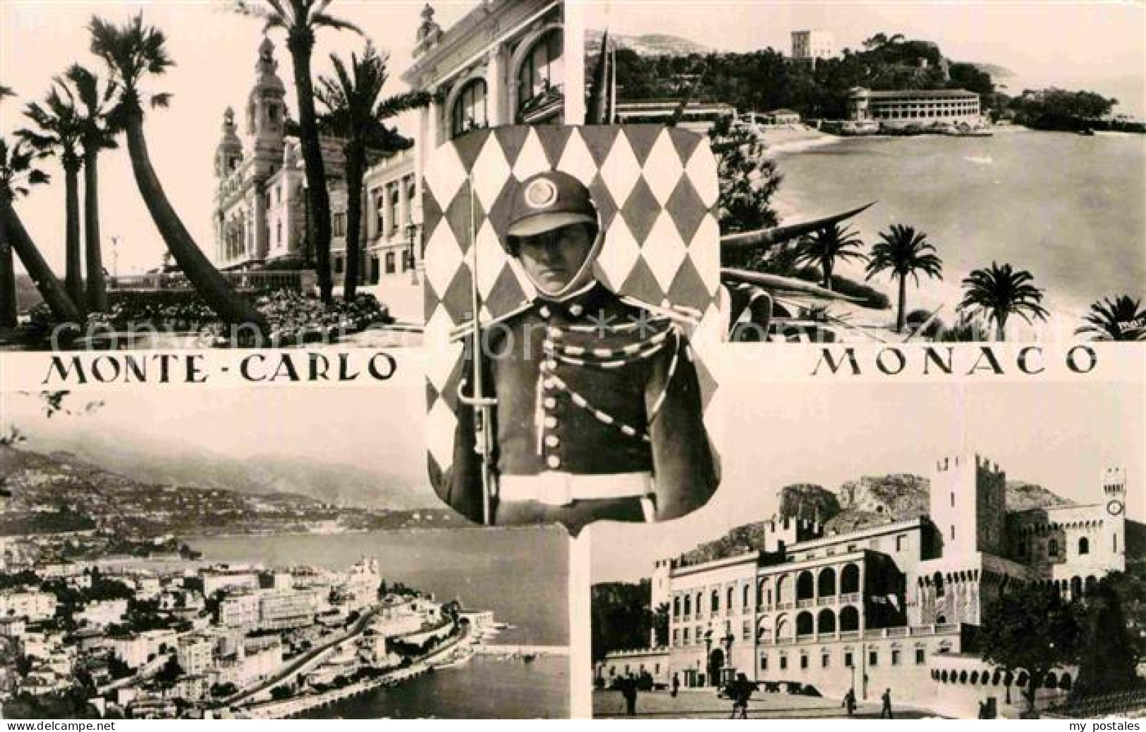 72826621 Monaco Monte Carlo Fliegeraufnahme Strand Schloss Gardesoldat Monaco - Other & Unclassified