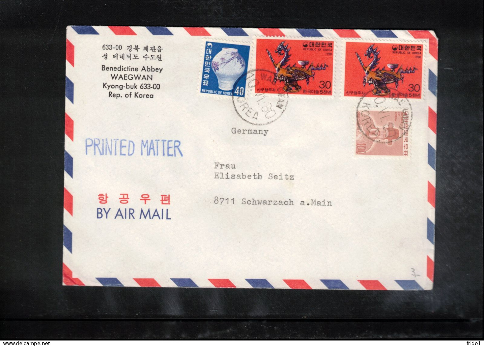 South Korea 1980 Interesting Airmail Letter - Korea (Süd-)