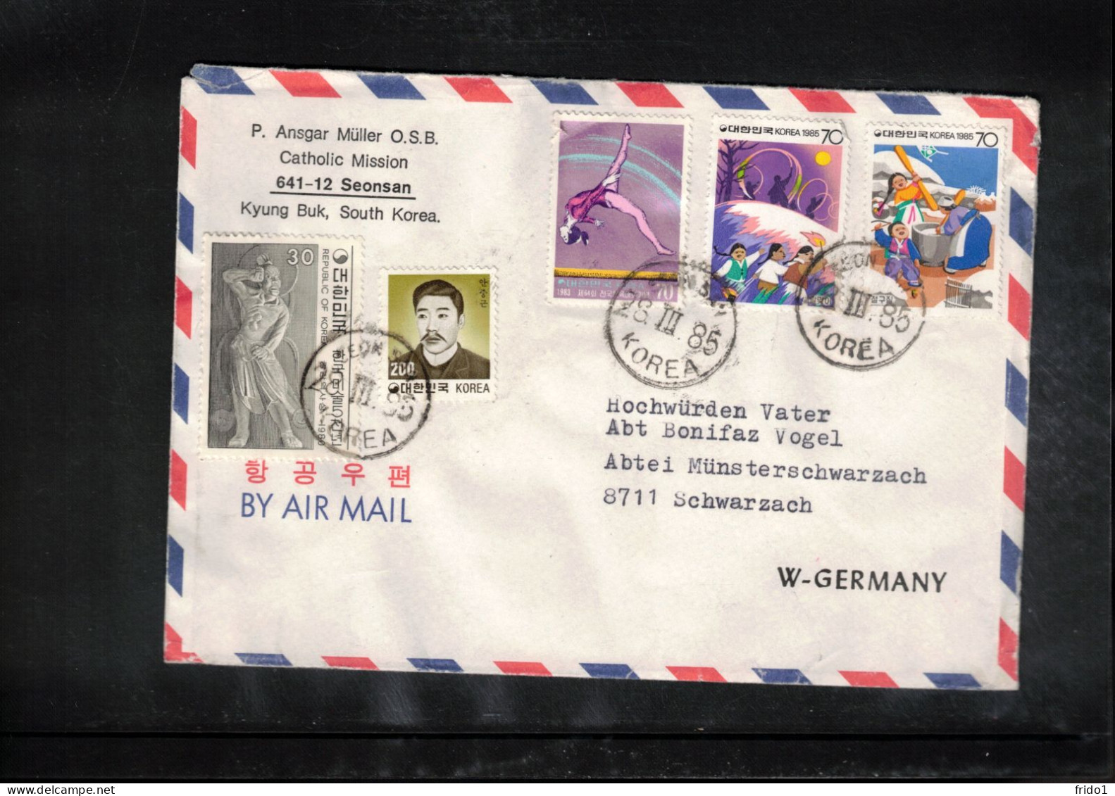 South Korea 1985 Interesting Airmail Letter - Korea, South