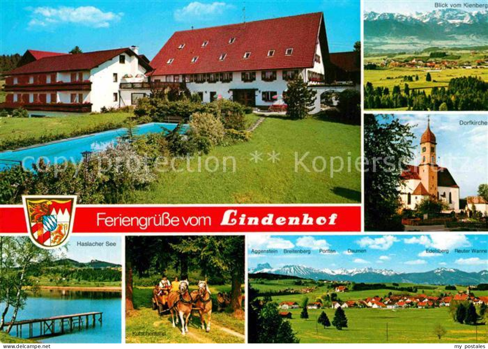 72826444 Stoetten Auerberg Gaestehaus Lindenhof Swimming Pool Haslacher See Pfer - Sonstige & Ohne Zuordnung