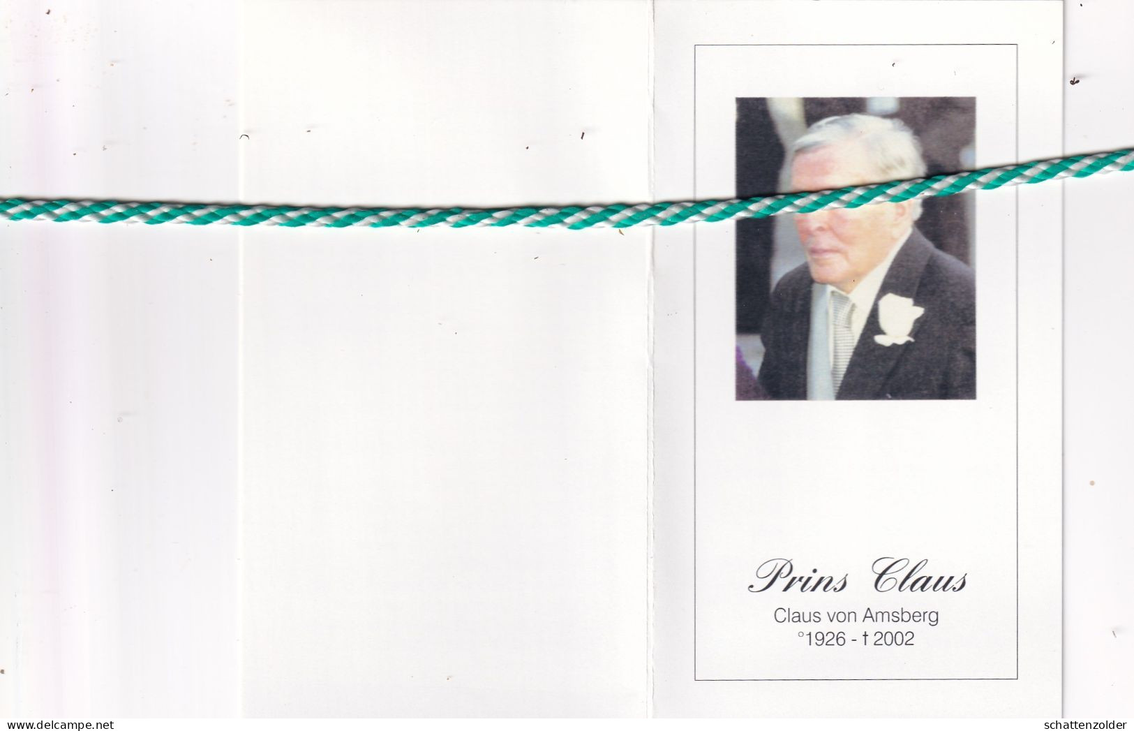 Prins Claus, Dotzingen (Nedersaksen) 1926, Amsterdam 2002. Foto - Obituary Notices