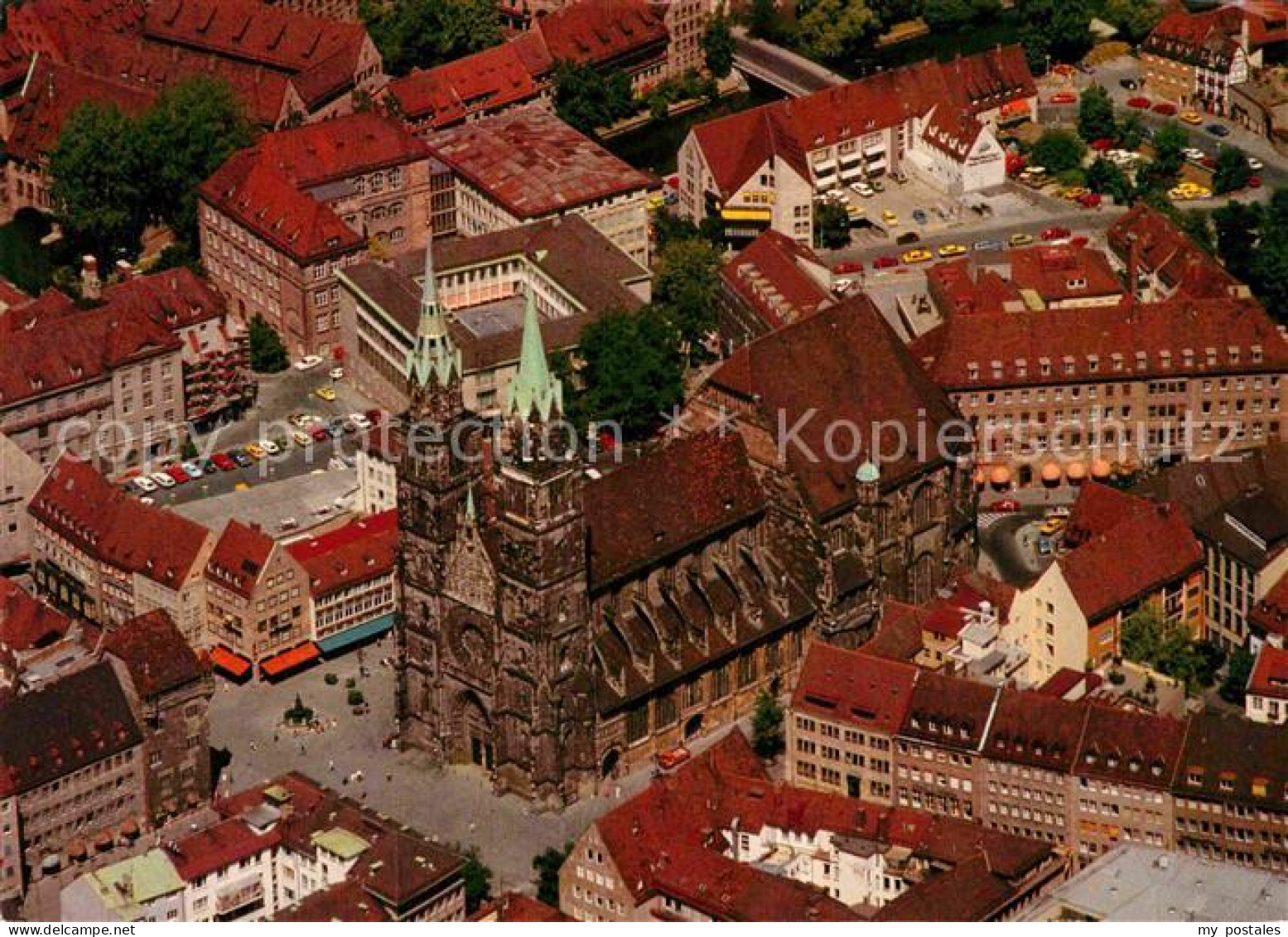 72826430 Nuernberg St Lorenzkirche Altstadt Fliegeraufnahme Nuernberg - Nürnberg