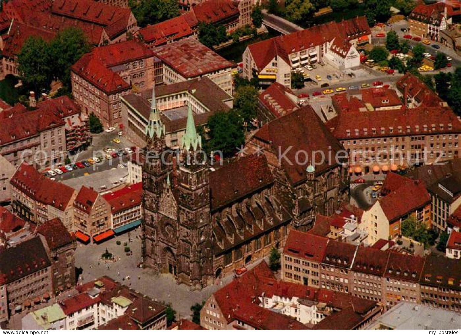 72826430 Nuernberg St Lorenzkirche Altstadt Fliegeraufnahme Nuernberg - Nuernberg