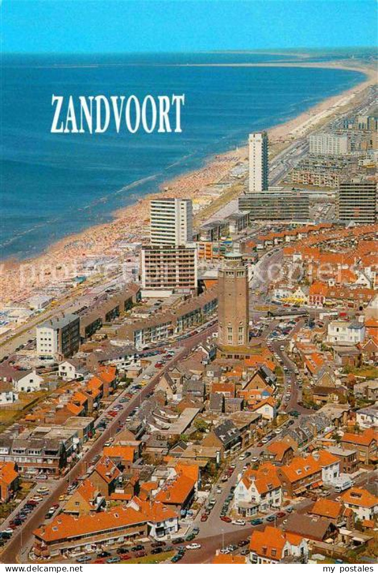 72826137 Zandvoort Holland Fliegeraufnahme Strandpromenade Mit Leuchtturm   - Autres & Non Classés