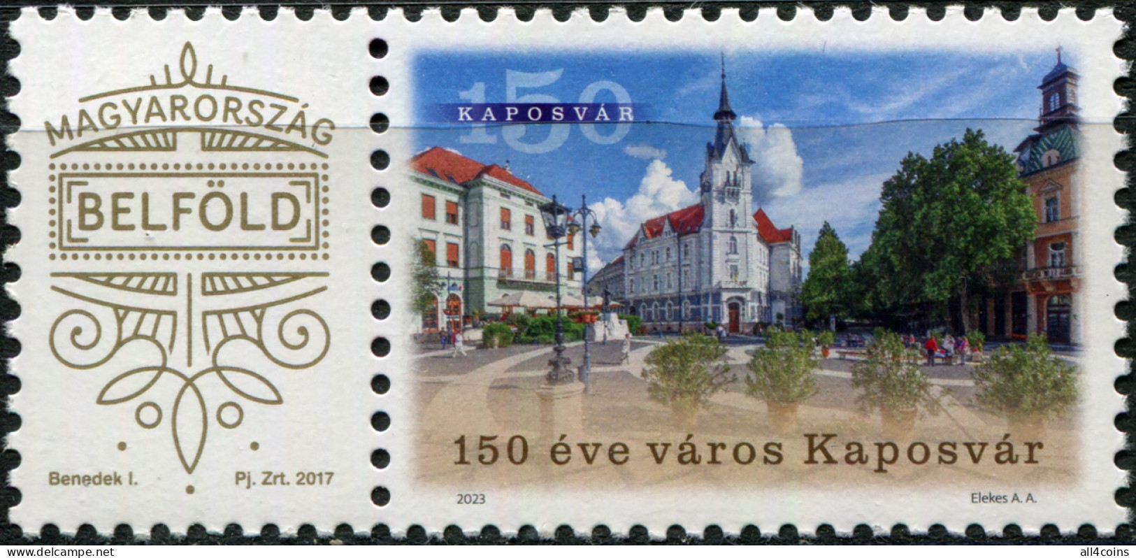Hungary 2023. 150th Anniversary Of The City Status For Kaposvar (MNH OG) Stamp - Nuovi