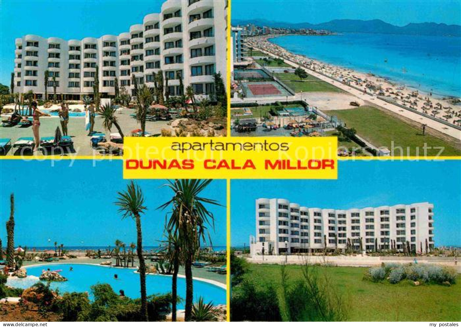 72826064 Cala Millor Mallorca Apartementos Dunas Fliegeraufnahme Schwimmbad  - Autres & Non Classés