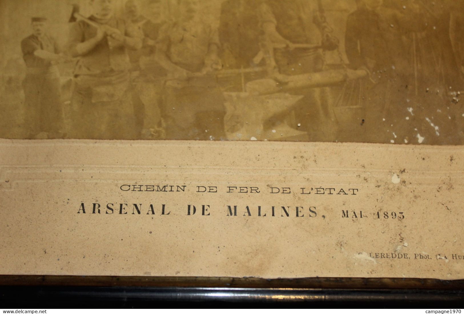 SUPER RARE !! PHOTO 1893 - SNCB NMBS - ARSENAL DE MALINES INTERIEUR ATELIER CHEMIN DE FER DE L'ETAT ( MAI 1893 ) - Oud (voor 1900)