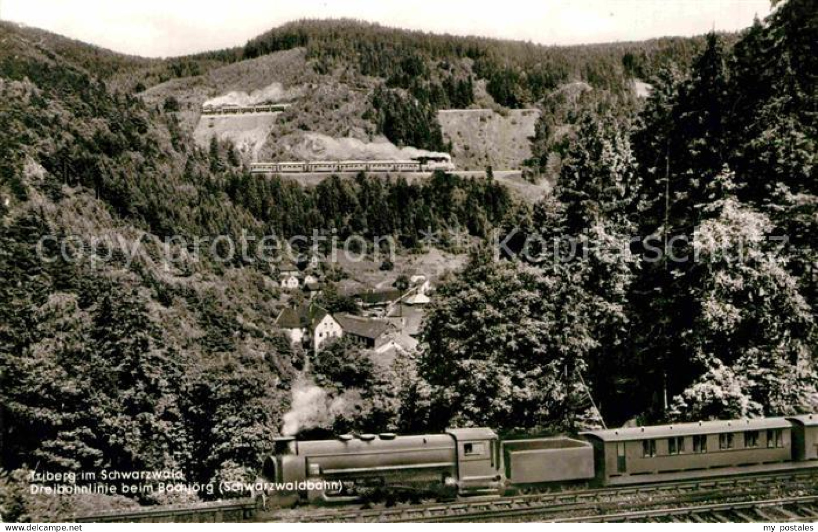 72825901 Triberg Schwarzwald Dreibahnlinie Bachjoerg Schwarzwaldbahn  Triberg Im - Triberg