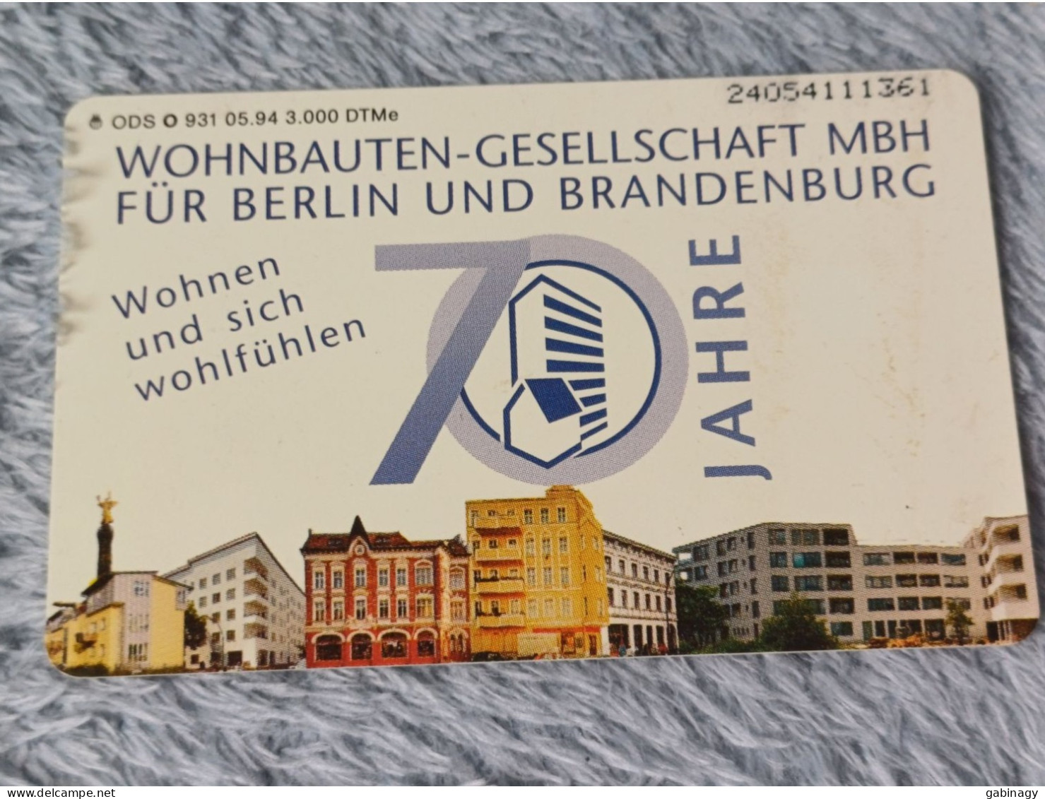 GERMANY-1182 - O 0931 - Wohnbauten-Gesellschaft MbH, Berlin-Brandenburg - 3.000ex. - O-Series: Kundenserie Vom Sammlerservice Ausgeschlossen