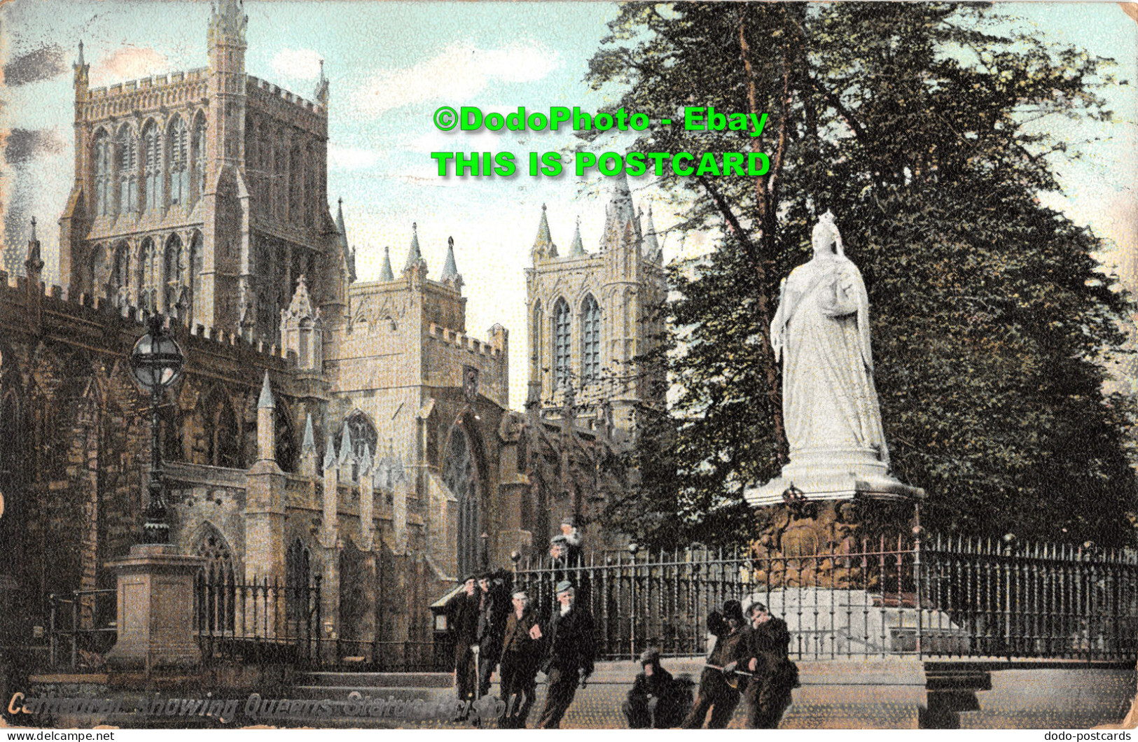 R344883 Bristol. Cathedral Showing Queens Statue. B. B. London. Excelsior Series - Altri & Non Classificati