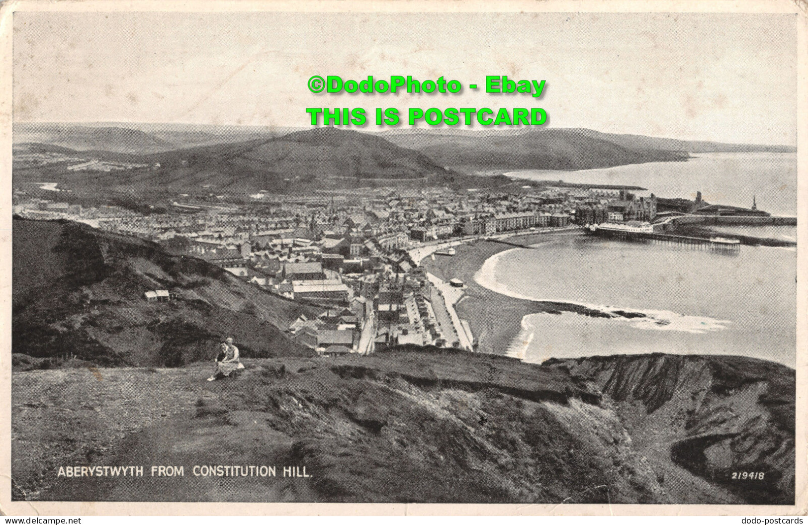 R344885 Aberystwyth From Constitution Hill. Valentine. Silveresque - Monde