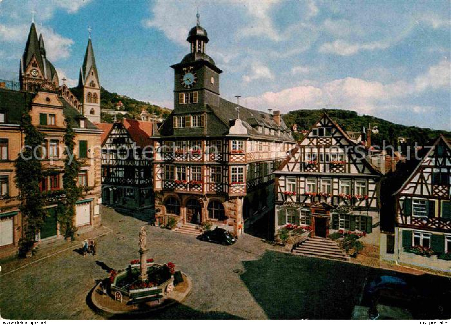 72825845 Heppenheim Bergstrasse Marktplatz Rathaus Goldener Engel Heppenheim (Be - Heppenheim