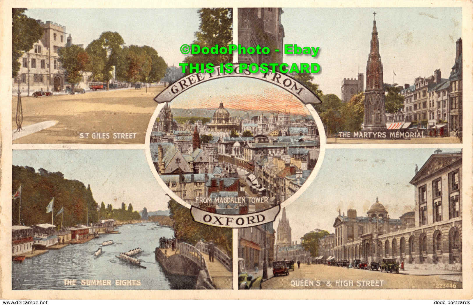 R344515 Greeting From Oxford. St. Giles Street. The Summer Eights. Multi View - Monde
