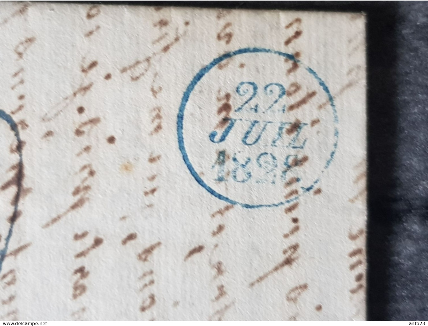 1828 Marque Postale Pour Labatie Cachet Bleu De Paris - 1801-1848: Precursors XIX