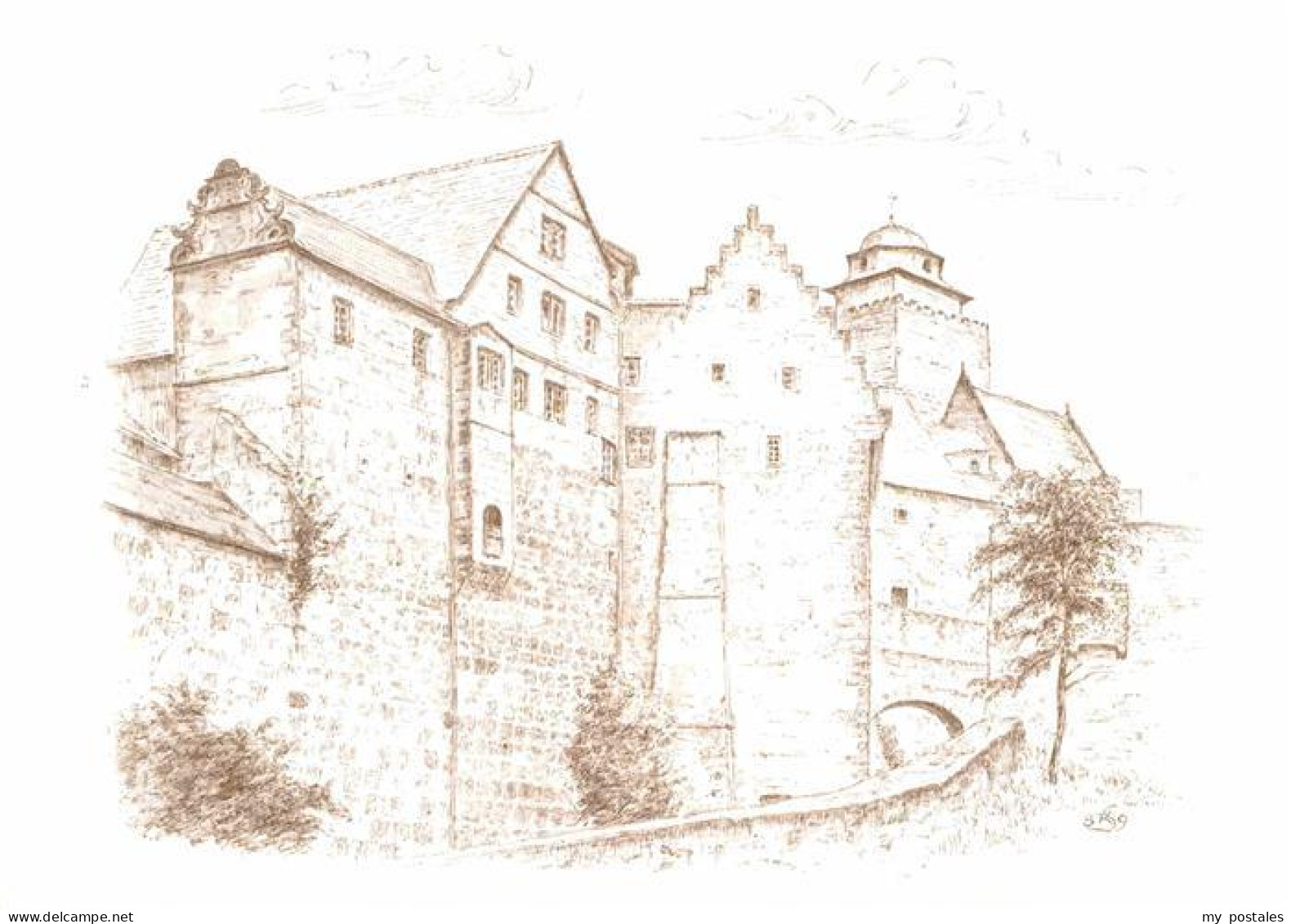 72825765 Breuberg Burg Kuenstlerkarte Von Kurt Stockhaus Breuberg - Autres & Non Classés