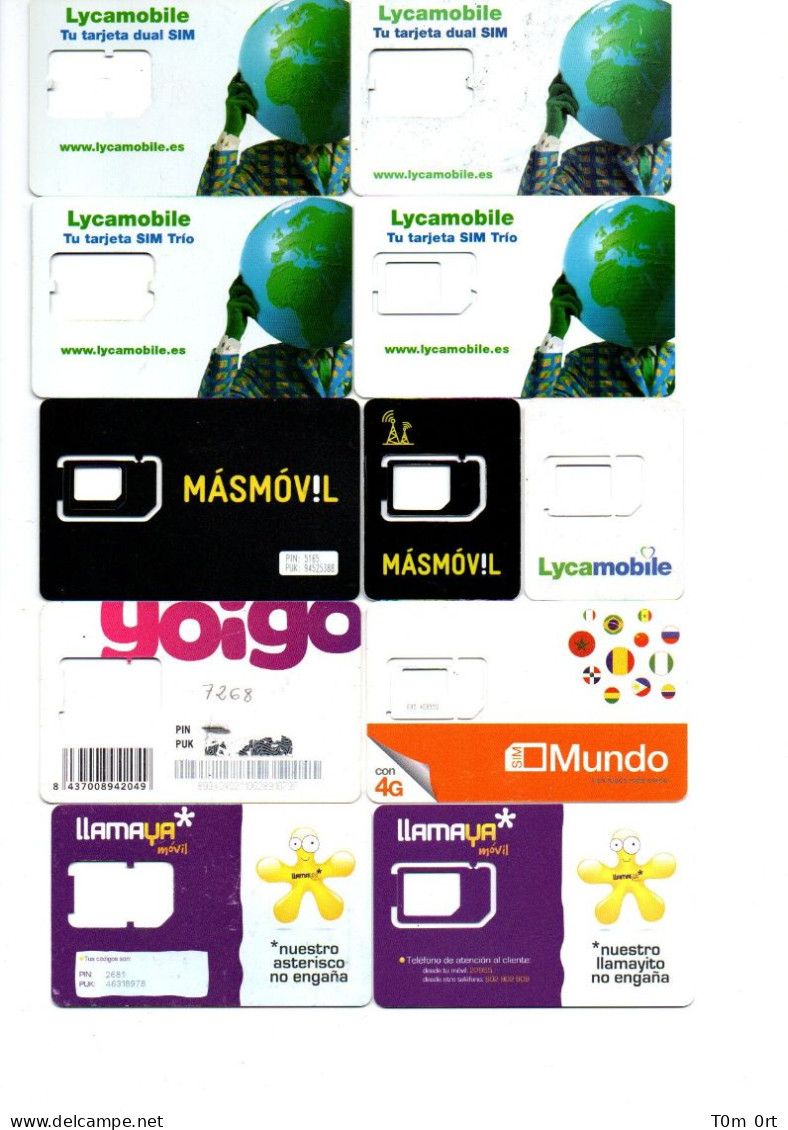 Lote de tarjetas recarga, prepago, moviles (sin chip)