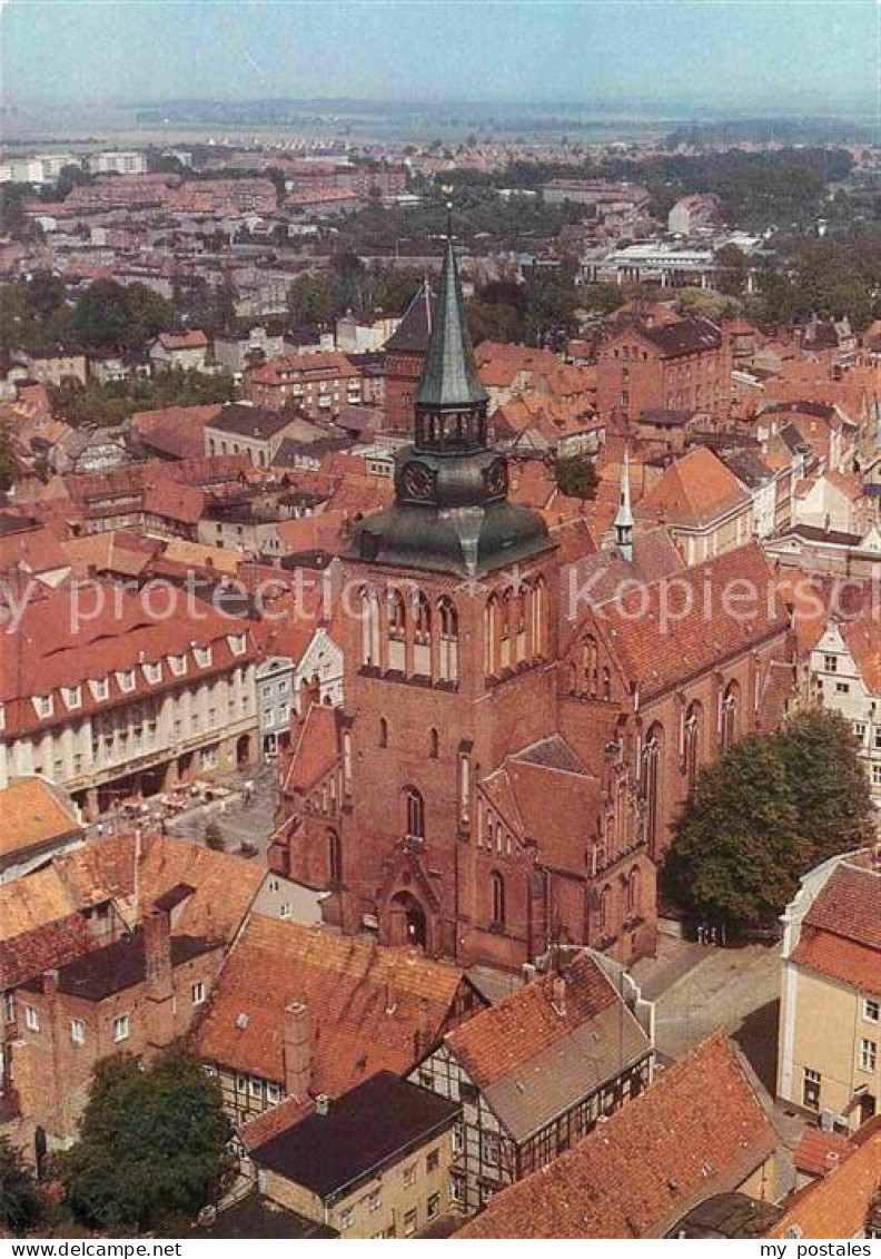 72825456 Guestrow Mecklenburg Vorpommern Fliegeraufnahme Pfarrkirche Sankt Marie - Guestrow