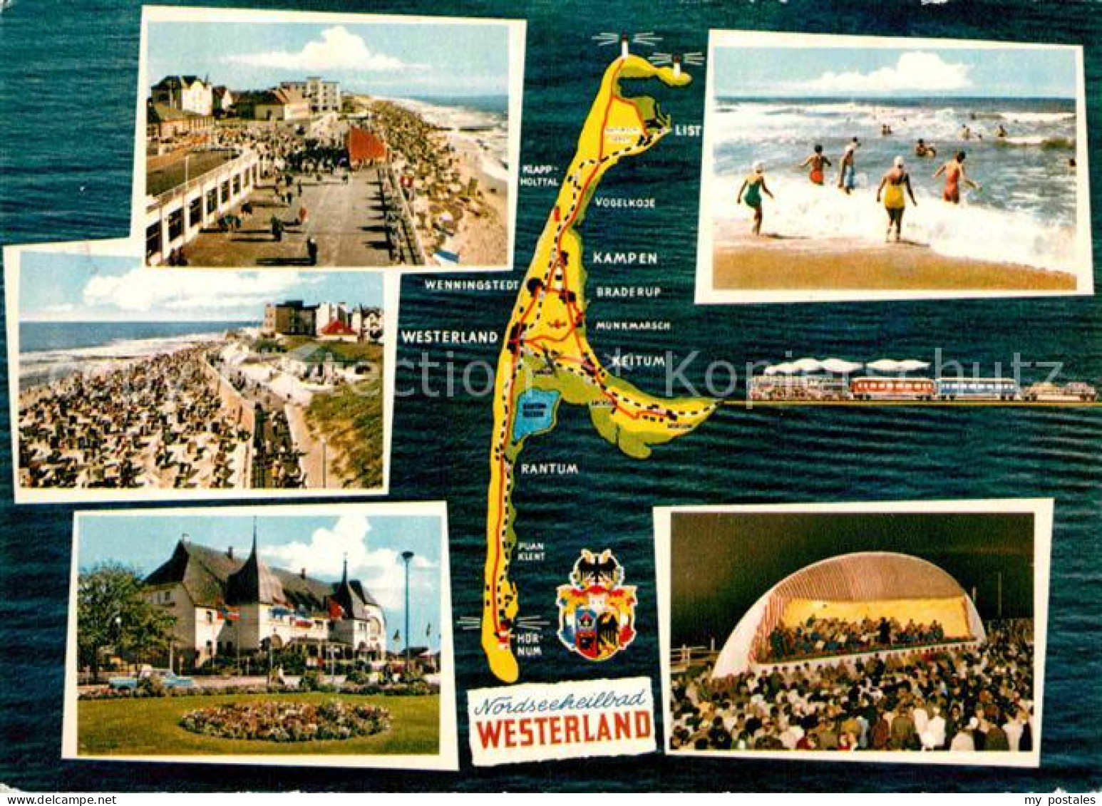 72825409 Westerland Sylt Strandpromenade Brandung Musikpavillon Westerland - Andere & Zonder Classificatie