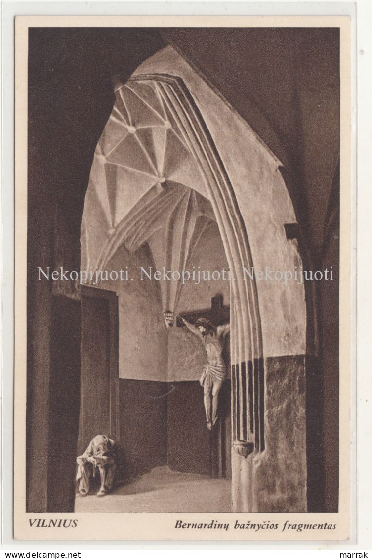 Vilnius, Bernardinų Bažnyčios Fragmentas, Apie 1940 M. Atvirukas - Litauen