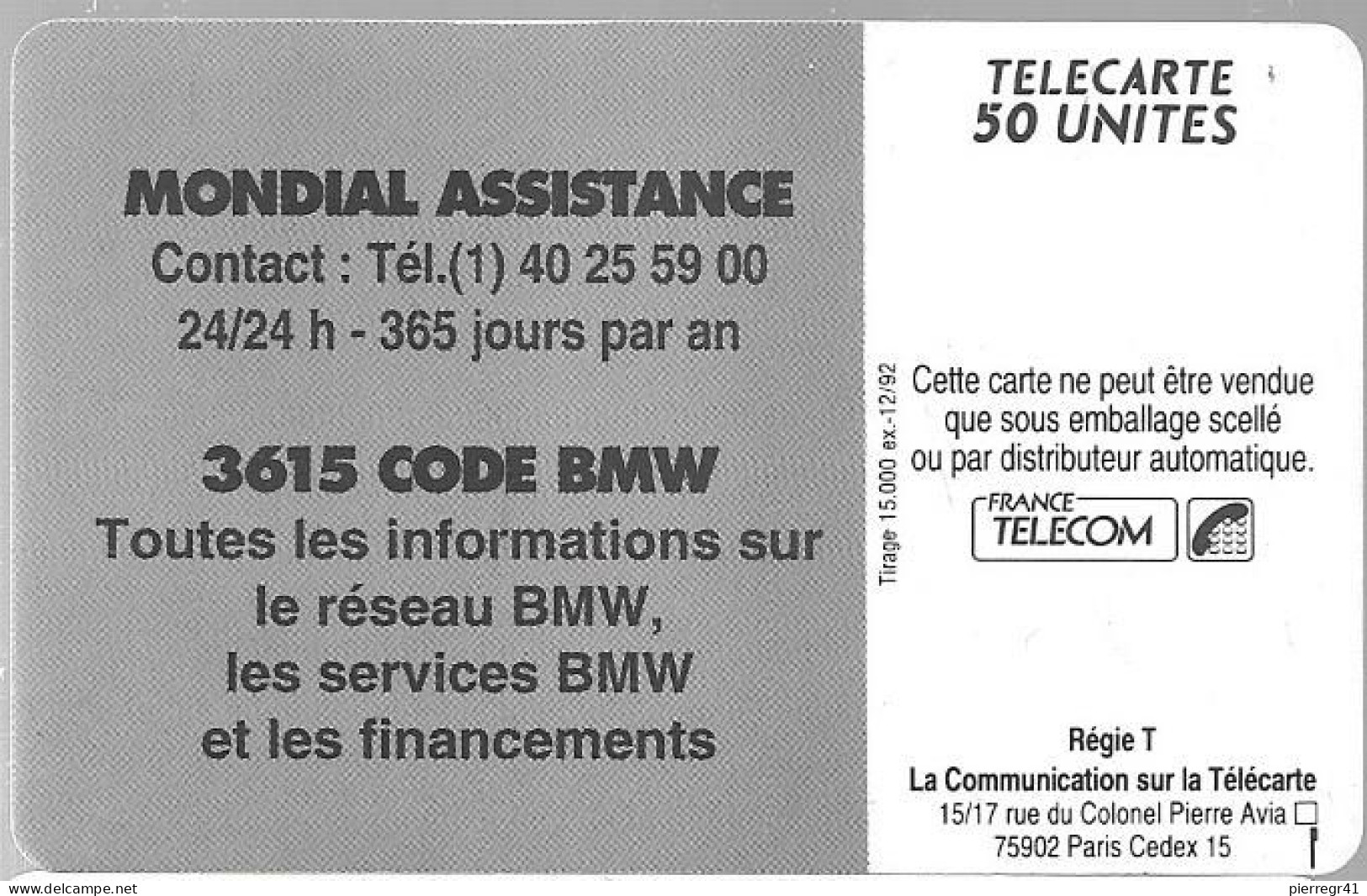 CARTE²°-PUCE-PRIVEE-PUBLIC- 50U-EN516-Sans Puce-avec Logement Puce-BMW SERVICE-LUXE - 50 Unités   