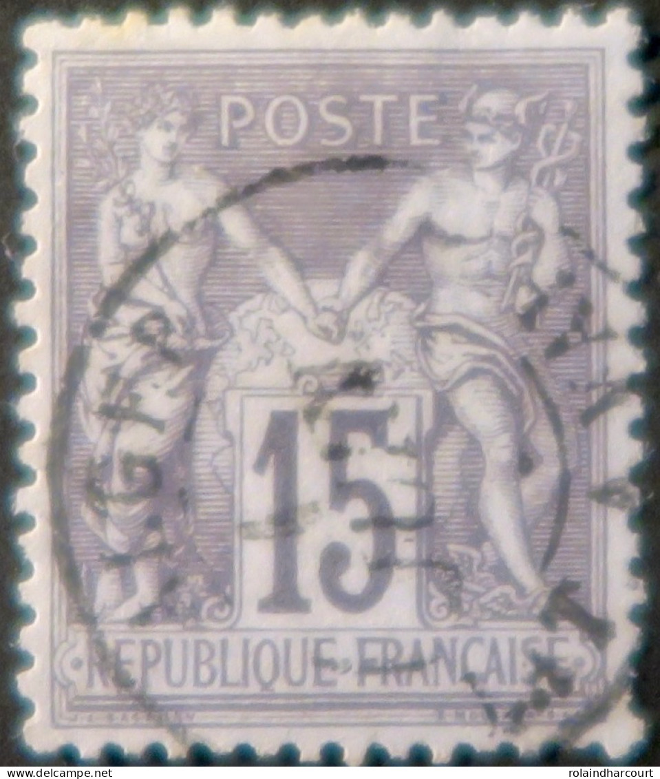 R1311/3163 - FRANCE - SAGE TYPE II N°77 >>>> CàD D'ALGER (ALGERIE) " BAT. A VAP. " (BATEAU à VAPEUR) - 1876-1898 Sage (Tipo II)