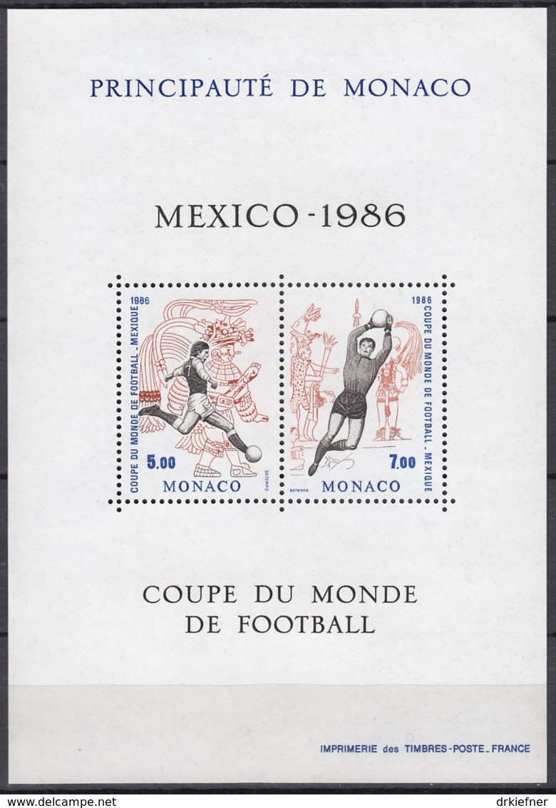 MONACO Block 33, Postfrisch **, Fußball-Weltmeisterschaft, Mexiko 1986 - Blocs